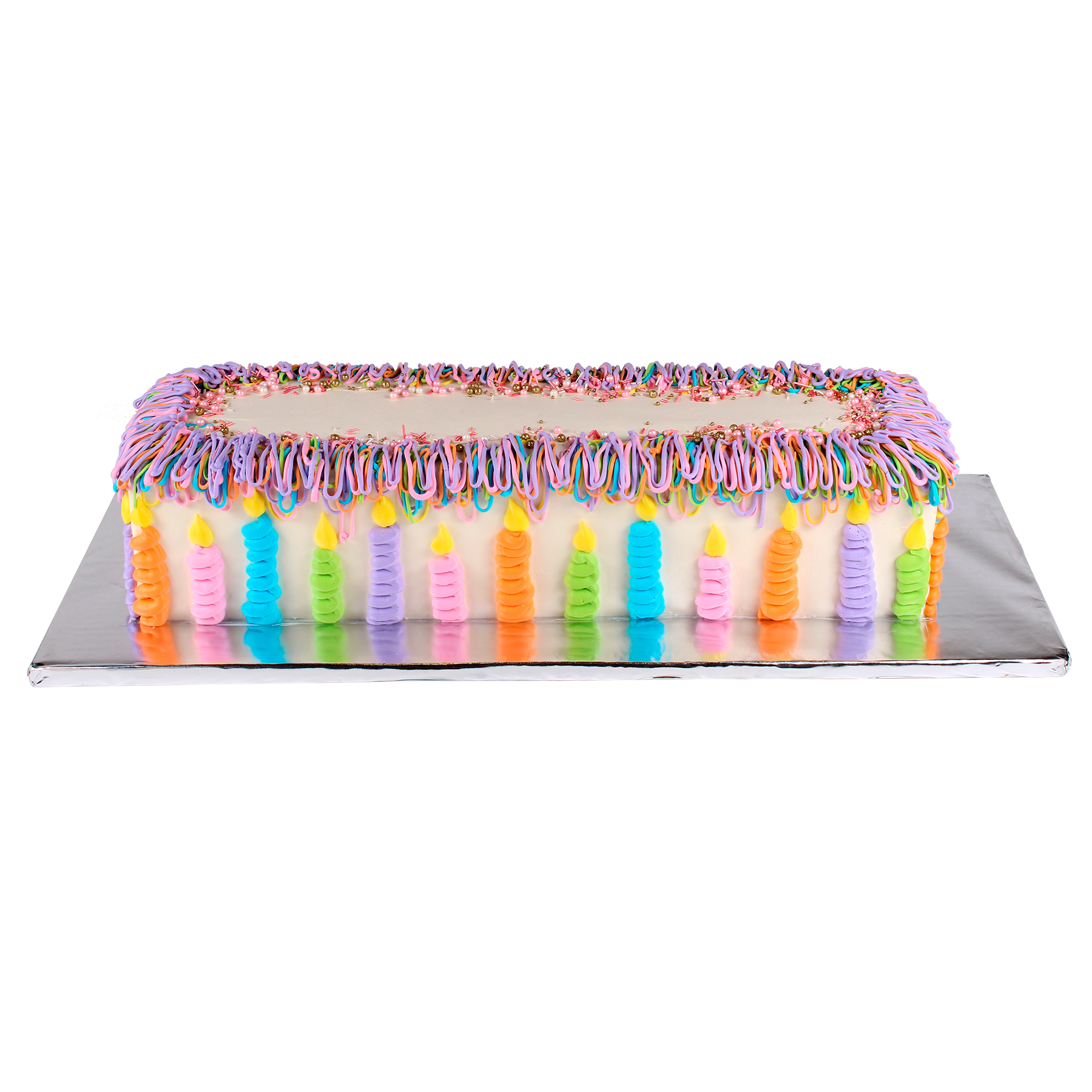 Pastel Long Cake Birthday Cake